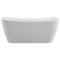 Elegant Decor 59 Inch Soaking Bathtub In Glossy White BT10459GW